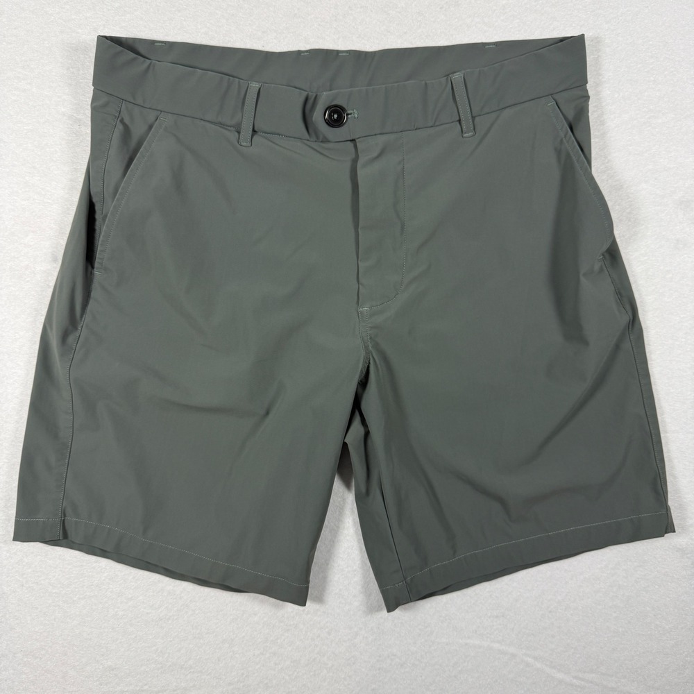 Greyson Montauk Shorts Mens 33 Green Technical Stretch Golf Performance Sage